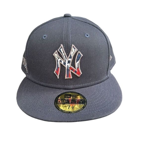 New Era 59FIFTY New York Yankees Fitted Hat Blue Size 7 1/2 Men’s